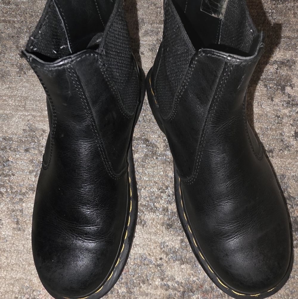 Dr. Martens Black Leather Boots 2976 Chelsea Boots Size Ladies 5 Doc Martens